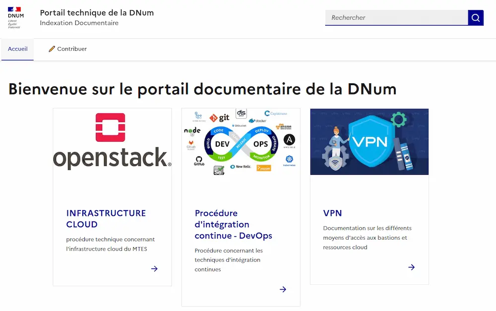 DocTec : le portail documentaire technique de la DNum