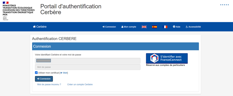 Cerbère : Portail d'authentification web SSO du pôle ministériel Ecologie